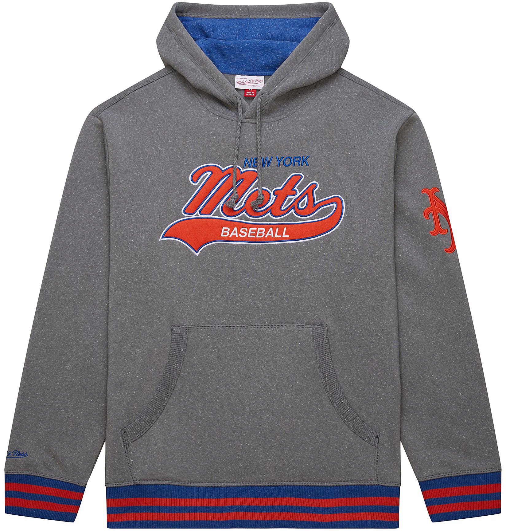 Mitchell & Ness Men's New York Mets Grey Sunwash Pullover Hoodie ...