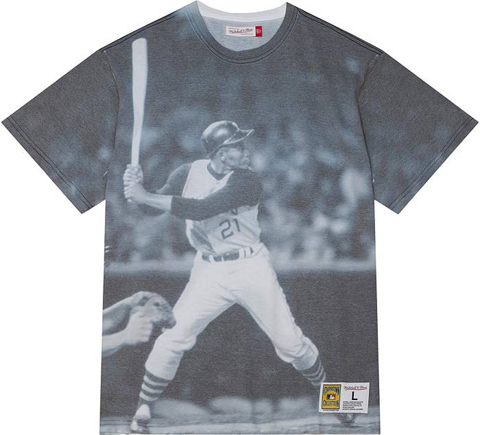 Mitchell & Ness Pittsburgh Pirates White Roberto Clemente Sublimated Player  T-Shirt