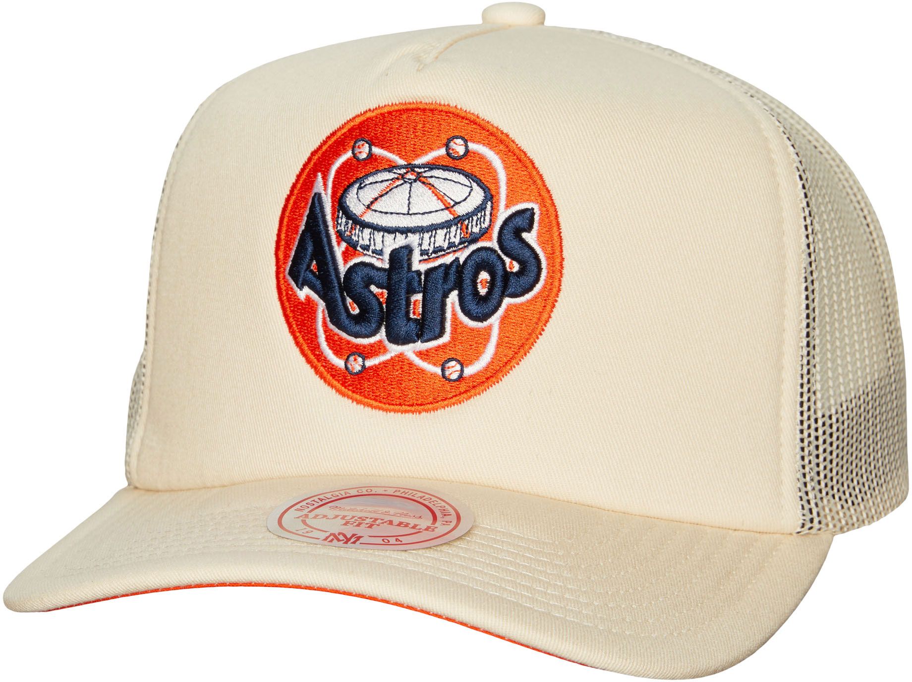 Mitchell & Ness Adult Houston Astros White Coop Evergreen Trucker Hat product image