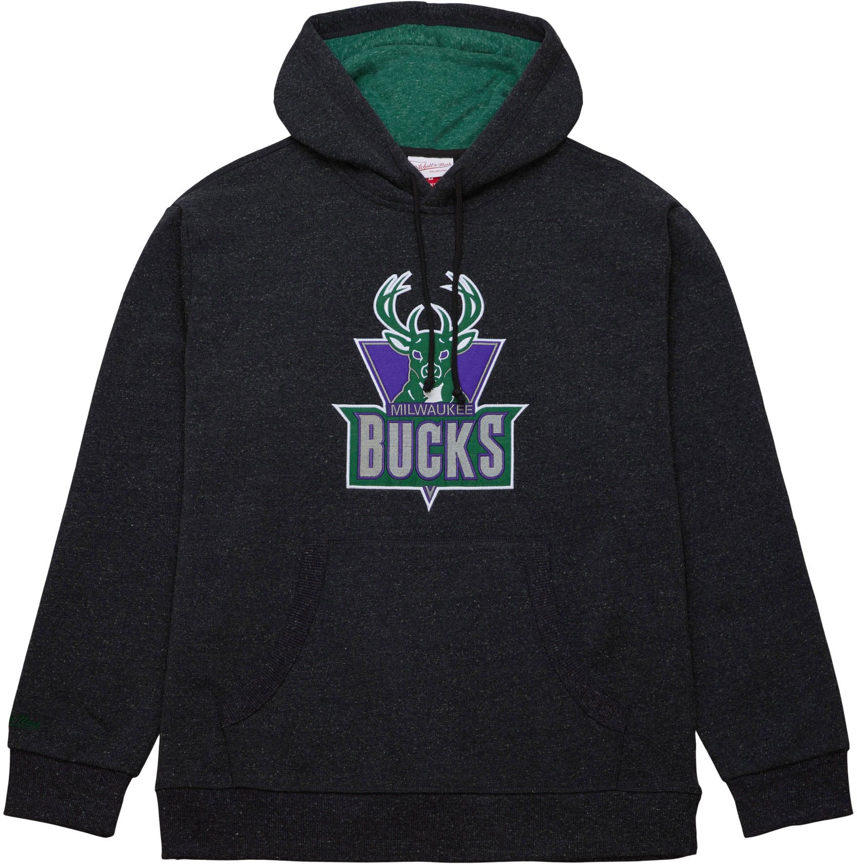 Mitchell & Ness Men's Milwaukee Bucks Green Snow Wash Hoodie product image