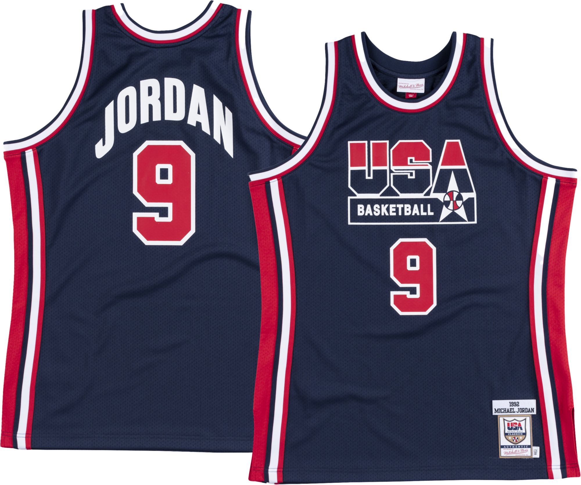 Mitchell & Ness USA 9 ユニフォーム XL jordan Mitchell & Ness Men's Team USA 92 Michael Jordan #9 Swingman