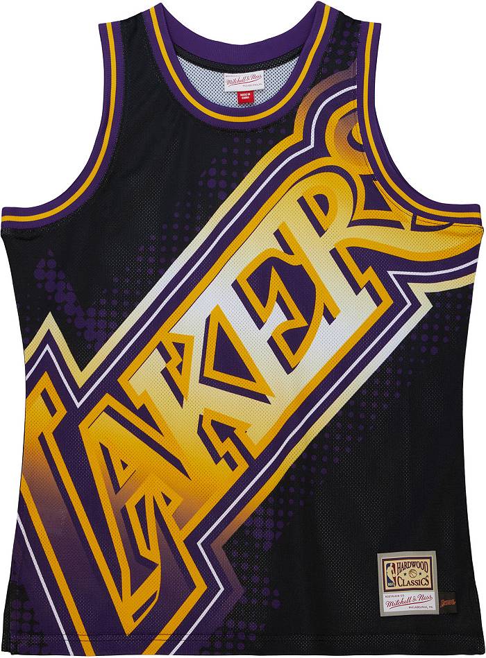 Los Angeles Lakers Jersey Large Purple Mens NBA Big Face Mitchell & Ness New