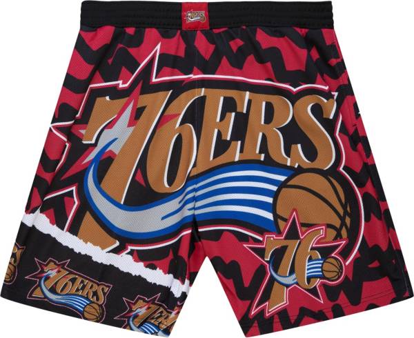 Mitchell & Ness Men's Philadelphia 76ers Black Jumbotron Swingman Shorts product image