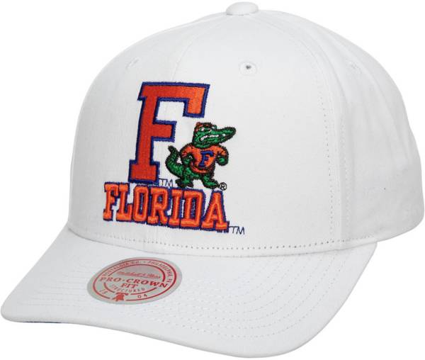 Mitchell & Ness Men's Florida Gators White All In Adjustable Snapback Hat product image
