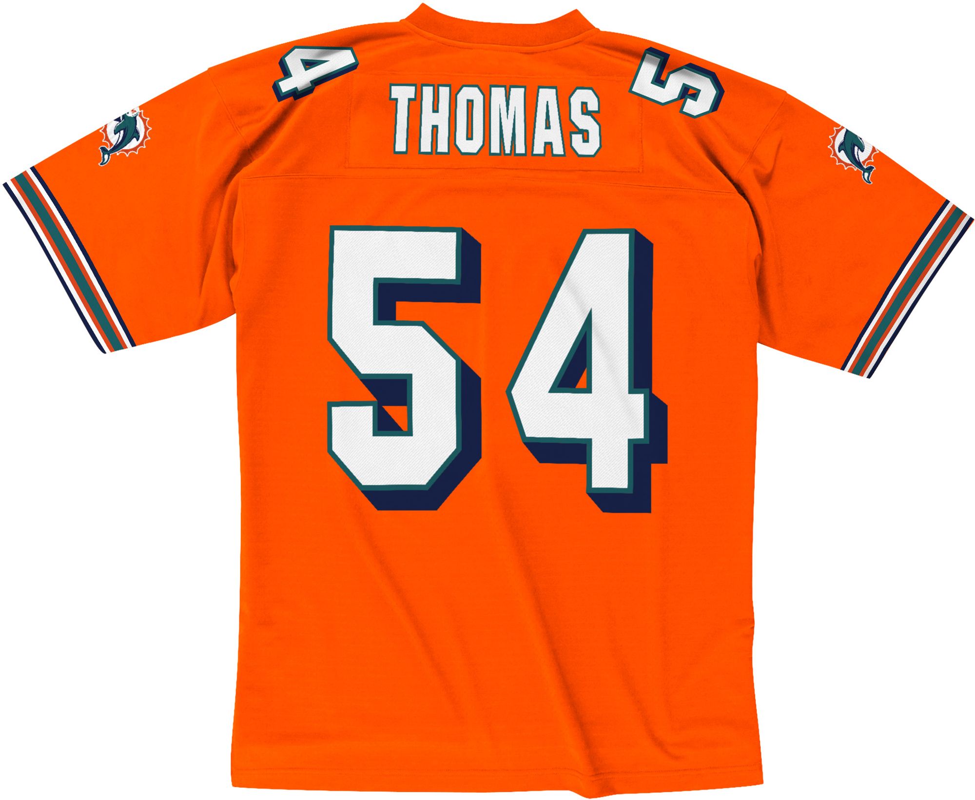 Mitchell & Ness Men's Miami Dolphins Zach Thomas #54 2004 Orange Throwback Jersey product image