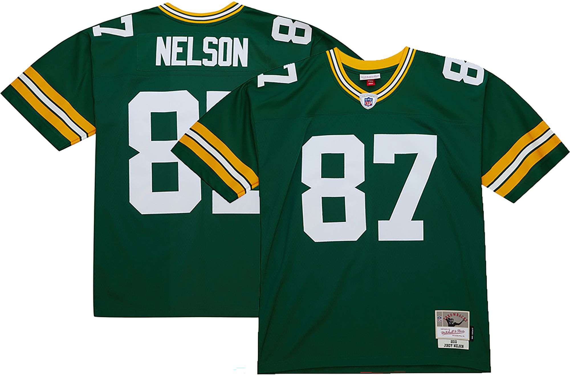 Mitchell & Ness Men's Green Bay Packers Jordy Nelson #87 2010 Green Throwback Jersey product image