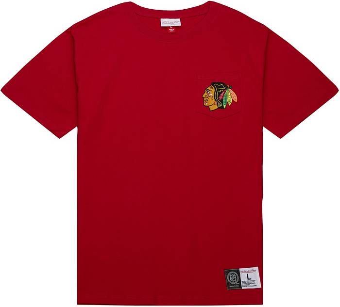 Chicago Blackhawks Mitchell & Ness Open Net T-Shirt Long Sleave