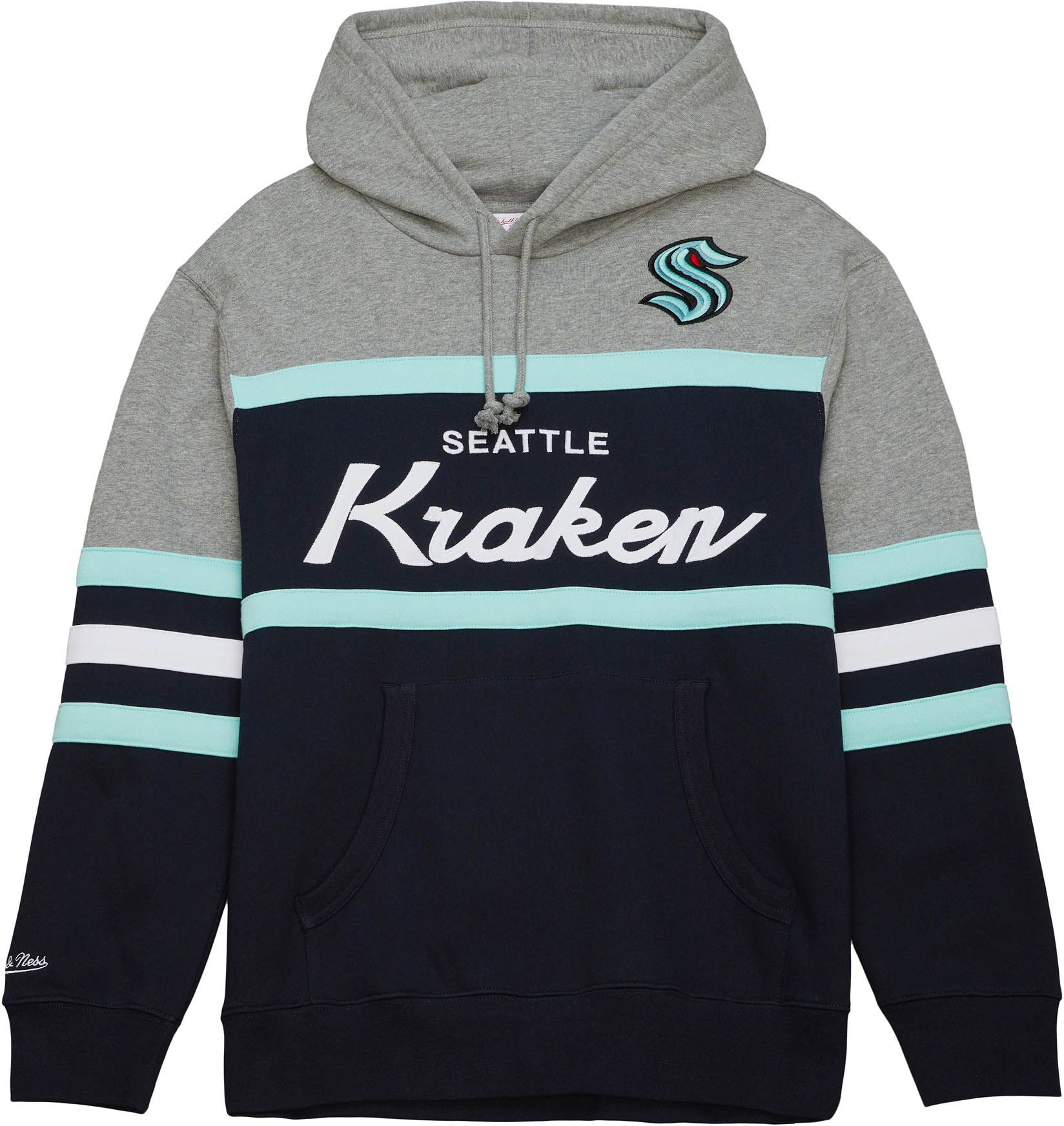 Mitchell & Ness Adult Seattle Kraken Head Coach Navy Pullover Hoodie product image