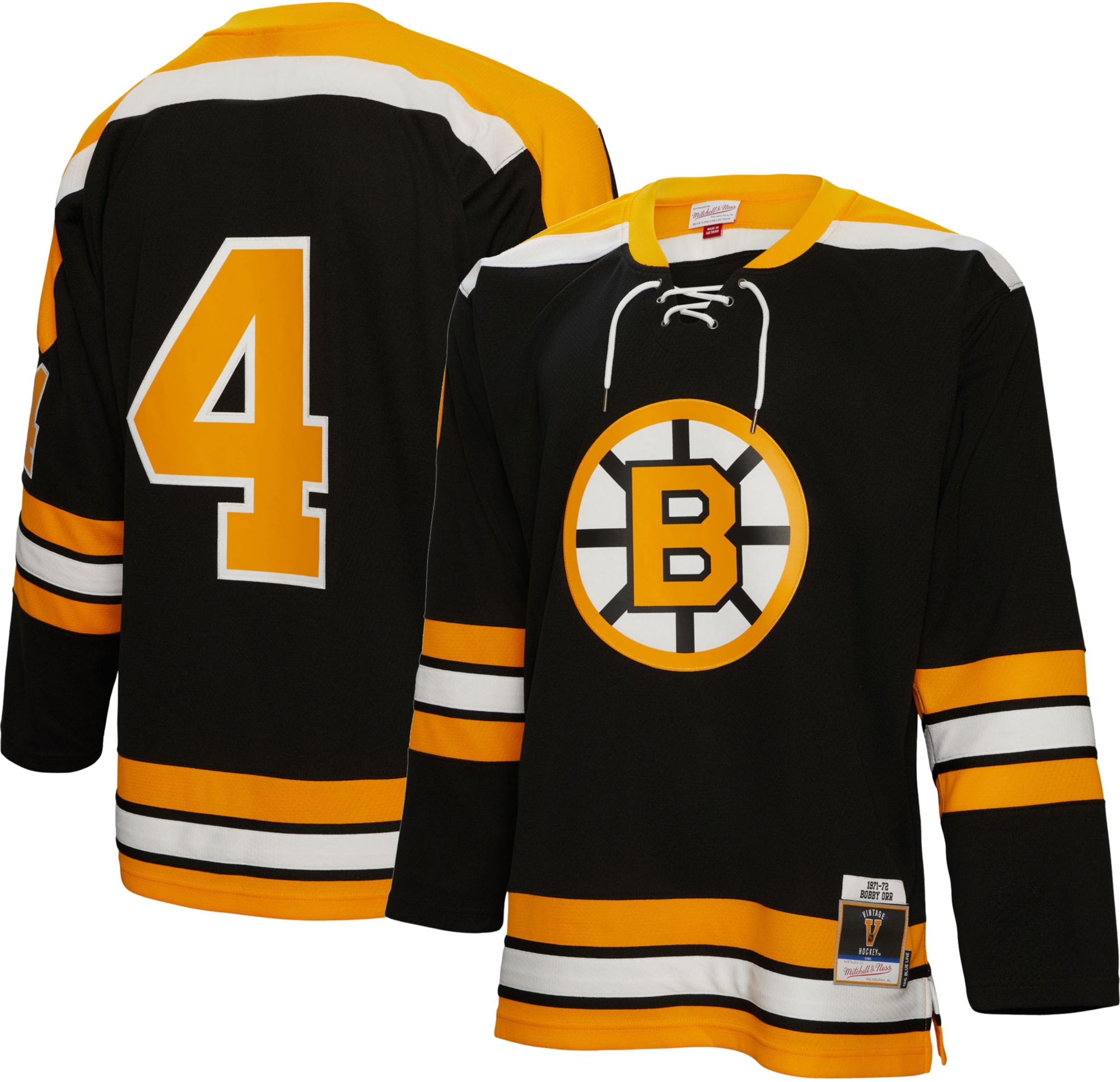 Adidas Boston Bruins No4 Bobby Orr Black Home Authentic Stanley Cup Final Bound Stitched NHL Jersey