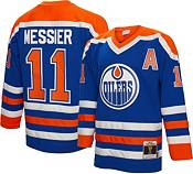 Mitchell & Ness Edmonton Oilers Mark Messier #11 '86 Blue Line Jersey, Men's, Small