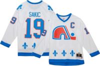 New NHL Quebec Nordiques #19 Sakic old time style mid weight