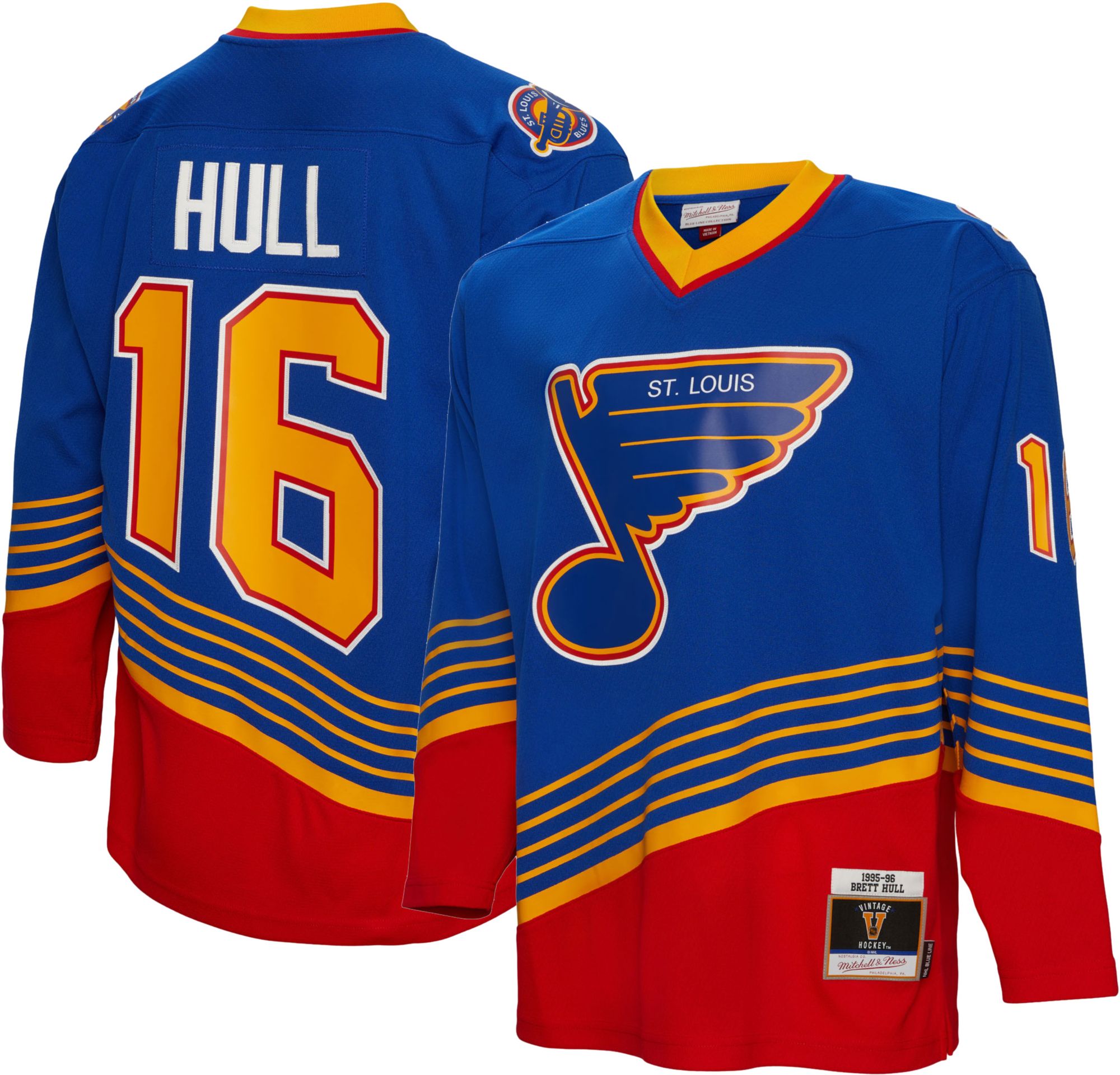 Adidas St. Louis Blues No16 Brett Hull Blue Home Authentic Stitched NHL Jersey