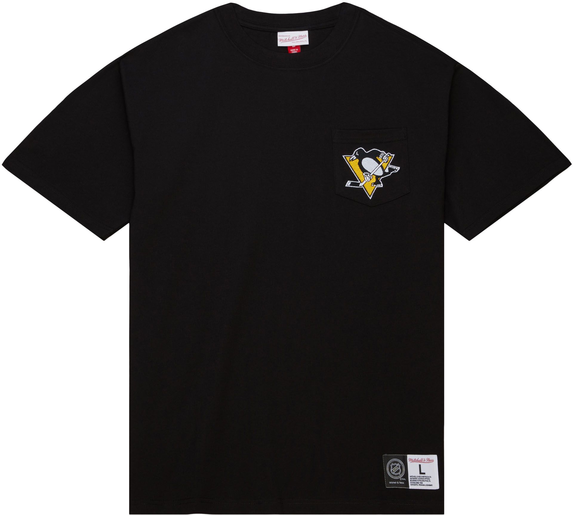 Mitchell & Ness Pittsburgh Penguins Pocket Black T-Shirt