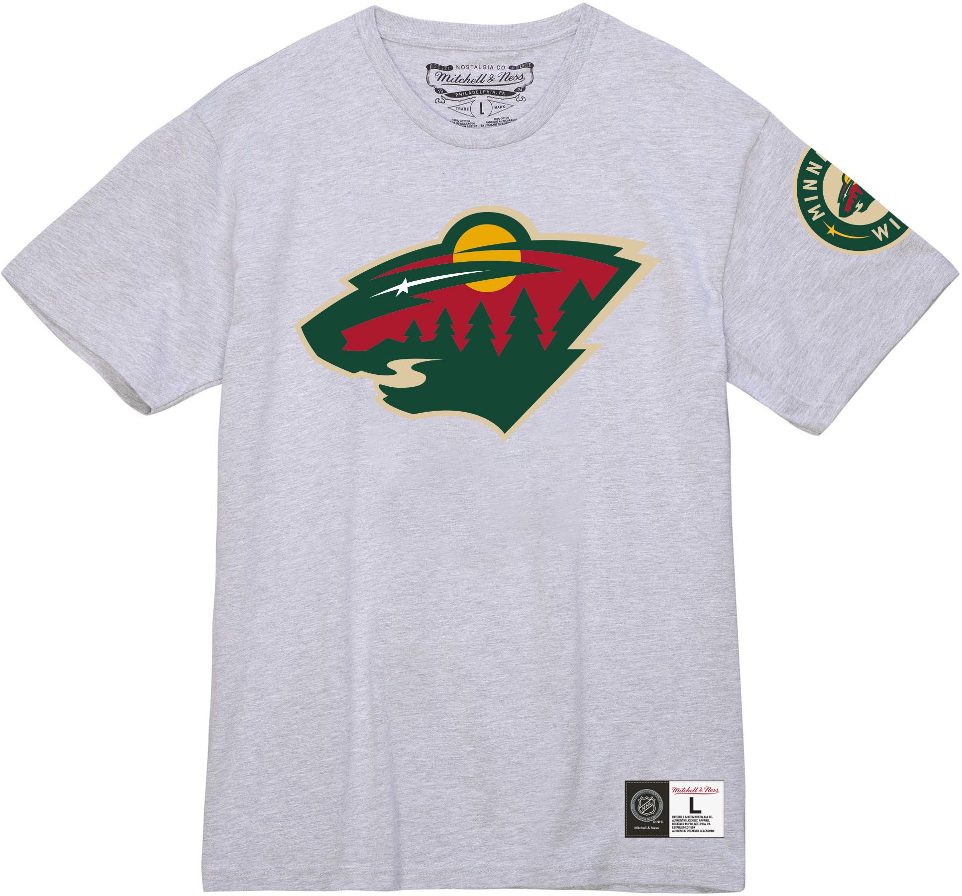 Mitchell & Ness Minnesota Wild All Current Grey T-Shirt