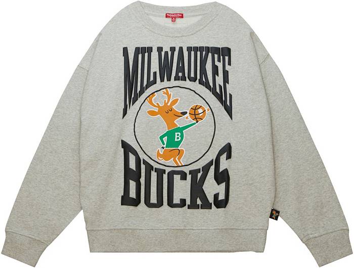 Antigua Men's Milwaukee Bucks Tribute White Pullover Sweater