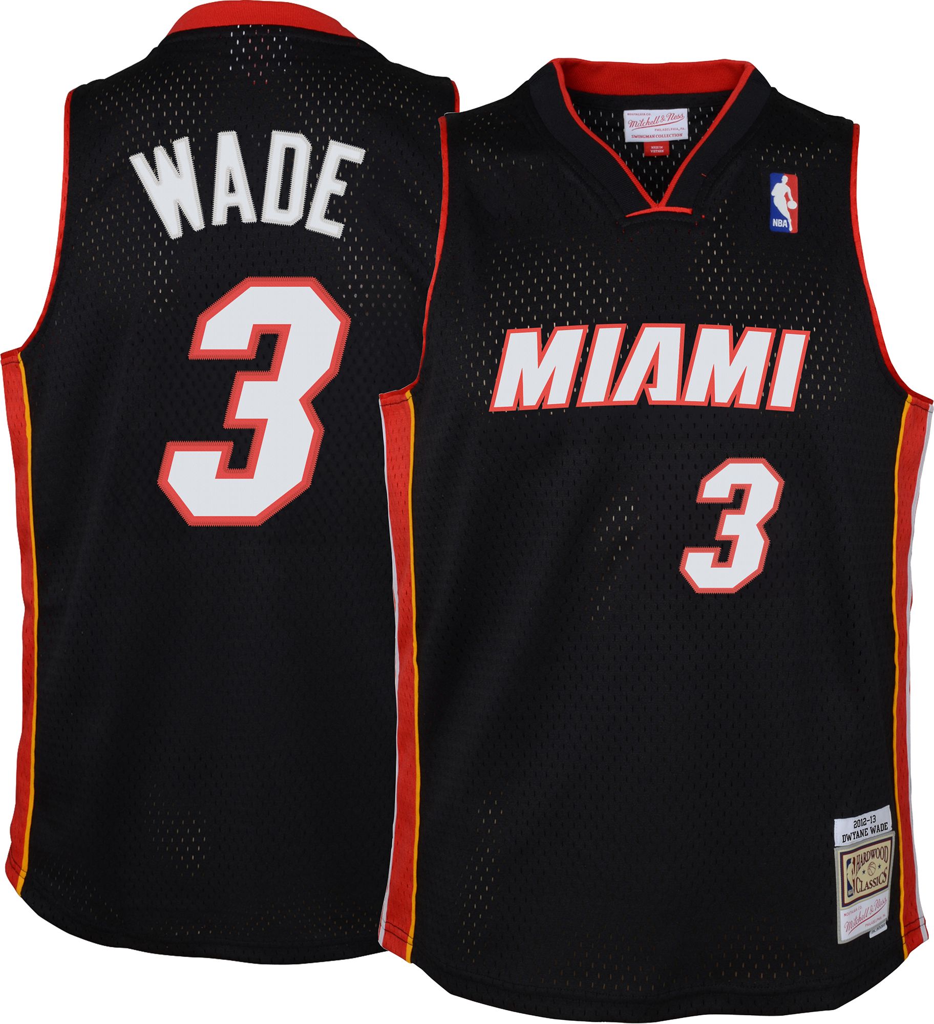 Mitchell & Ness Youth Miami Heat Dwyane Wade #3 2012 Black Swingman Jersey product image