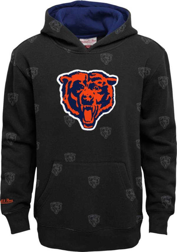 Mitchell & Ness Youth Chicago Bears All-Over Print Black Pullover Hoodie