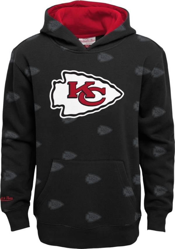 Mitchell & Ness Youth Kansas City Chiefs All-Over Print Black Pullover  Hoodie