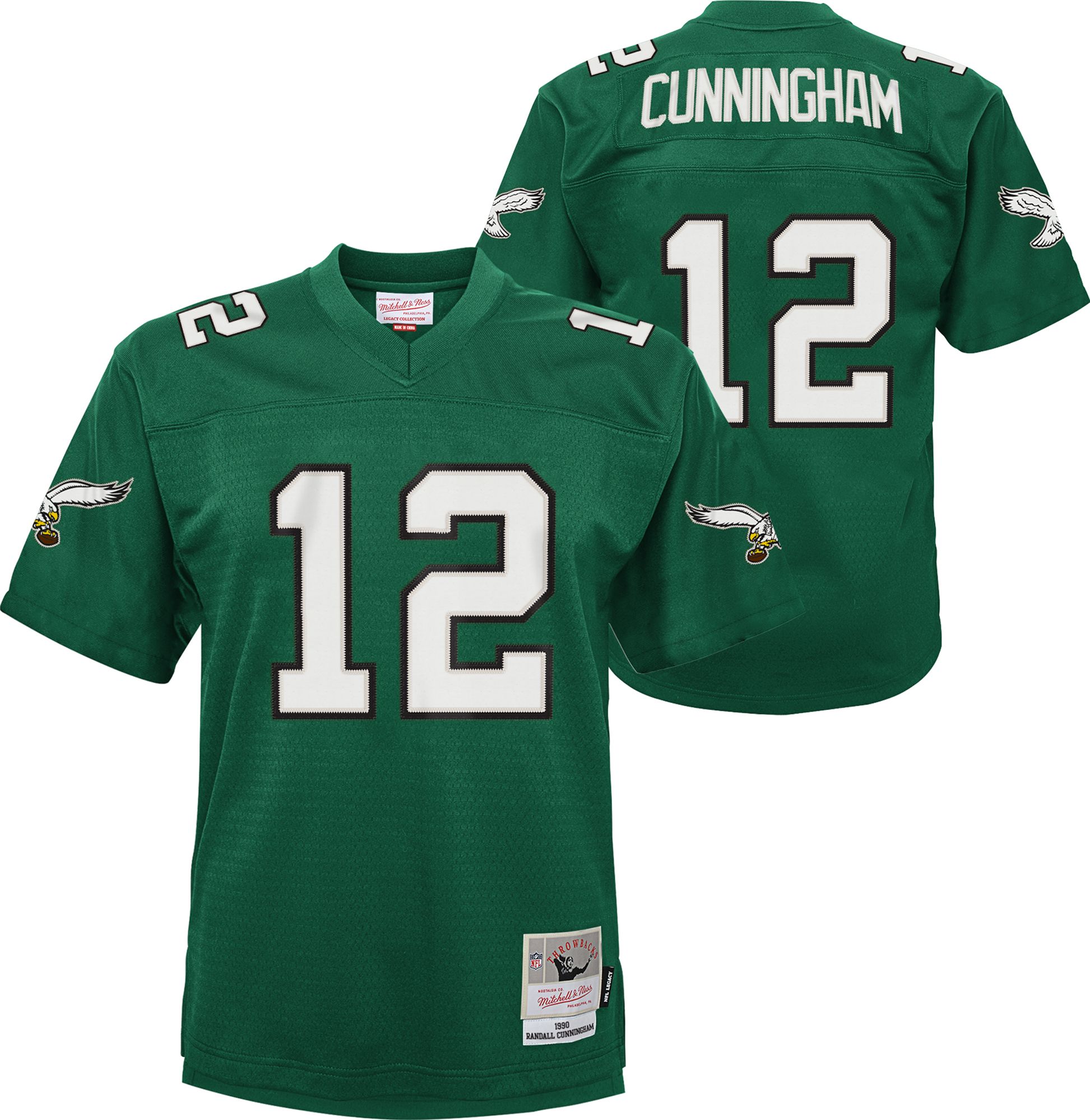 Mitchell & Ness Youth Philadelphia Eagles Randall Cunningham #7 1990 Green Jersey product image