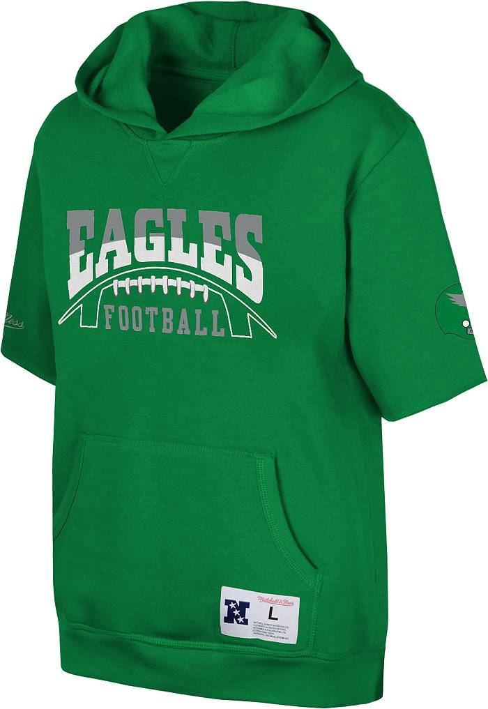 Mitchell & Ness Youth Philadelphia Eagles Retro Logo Grey Pullover Hoodie