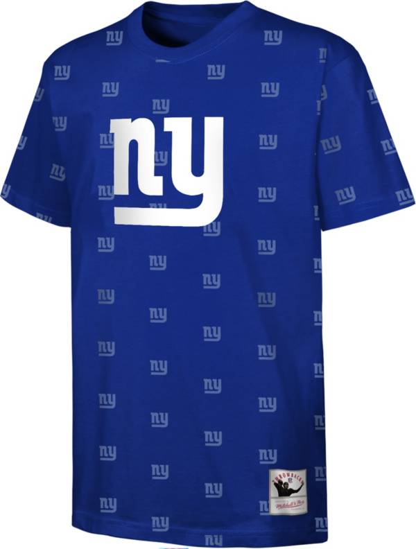 Mitchell & Ness Youth New York Giants All-Over Print Blue T-Shirt product image