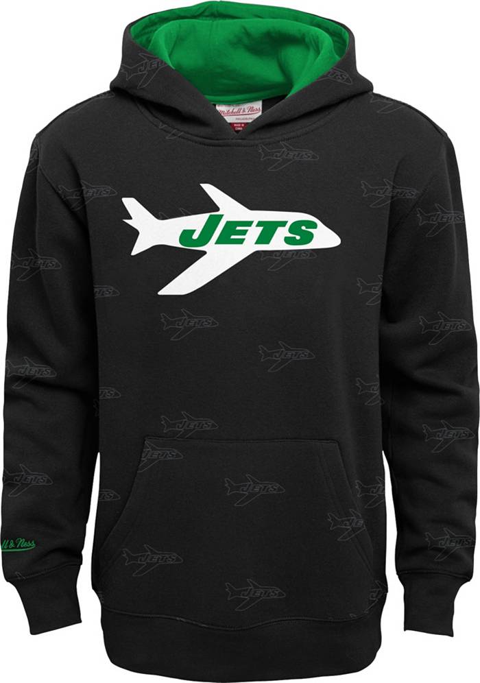 Mitchell & Ness Youth New York Jets All-Over Print Black Pullover Hoodie
