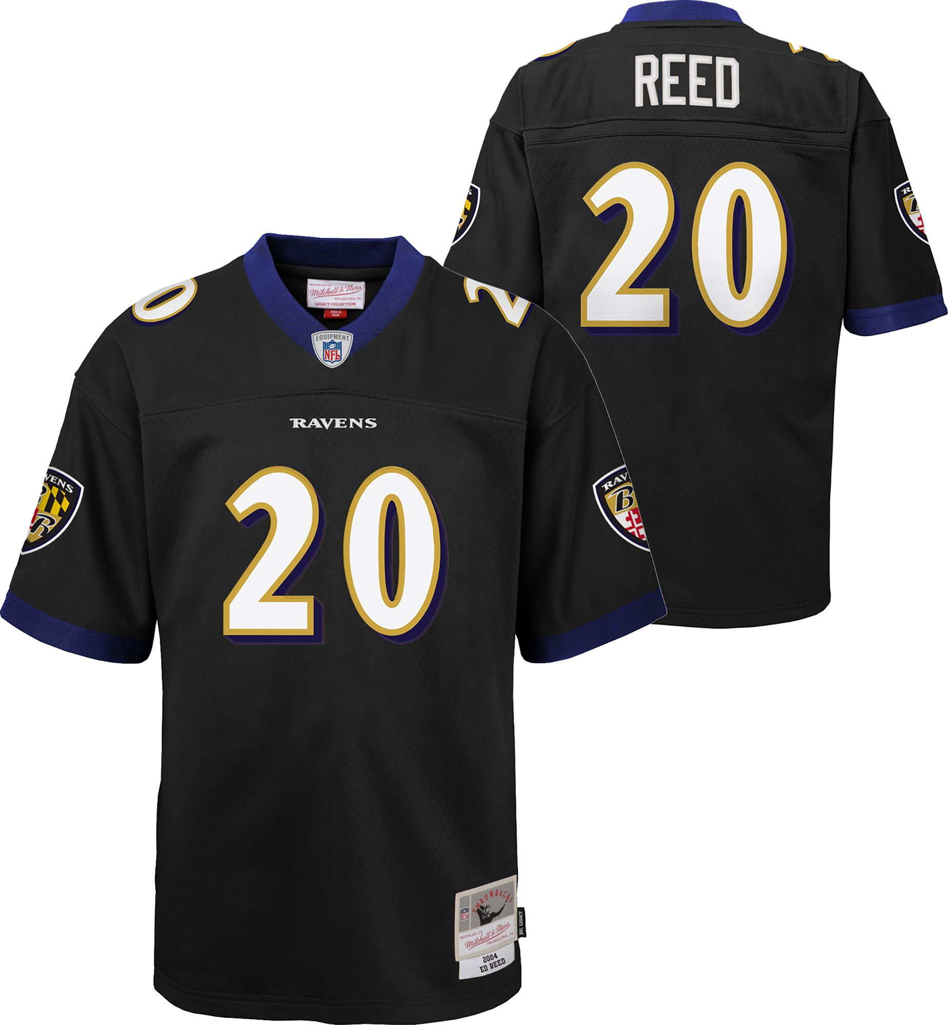 Mitchell & Ness Youth Baltimore Ravens Ed Reed #20 2004 Black Jersey product image