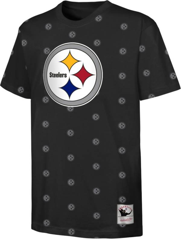 Mitchell & Ness Youth Pittsburgh Steelers All-Over Print Black T-Shirt product image