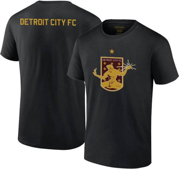 Icon Sports Group Detroit City FC 2-Hit Logo Black T-Shirt product image