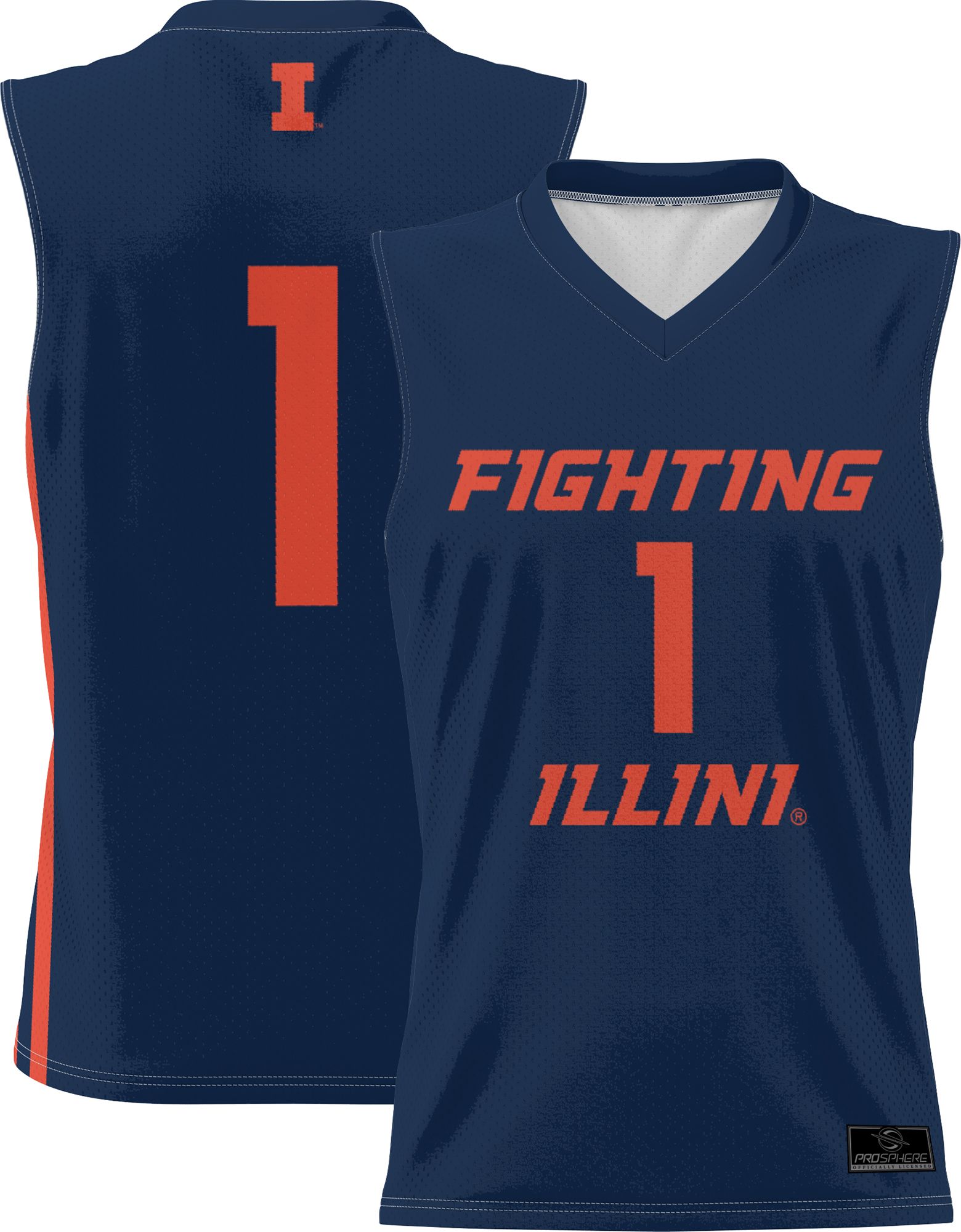 Prosphere Men's Illinois Fighting Illini #23 Navy Full Sublimated Alternate Basketball Jersey