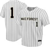 ProSphere Men's Wake Forest Demon Deacons #1 White Pinstripe Baseball Jersey, XL