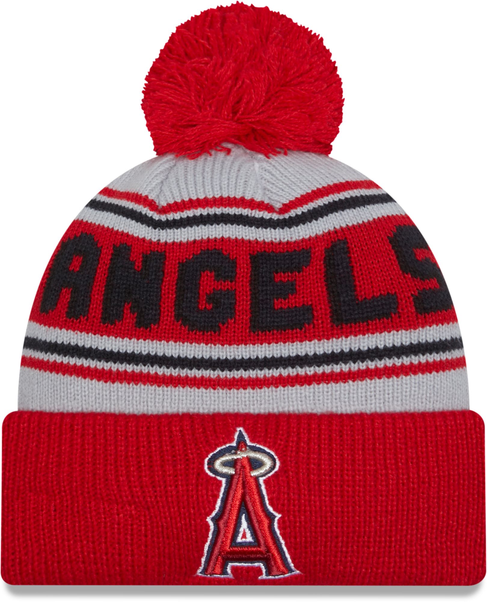 New Era Adult Los Angeles Angels Red Word Pom Knit Hat | Dick's Sporting  Goods