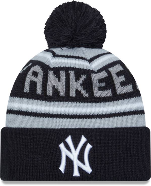 New Era Adult New Dick\'s Sporting Knit York Goods Pom Yankees | Blue Hat Wordmark