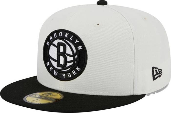 Men's Brooklyn Nets New Era White/Black Back Half 9TWENTY Adjustable Hat