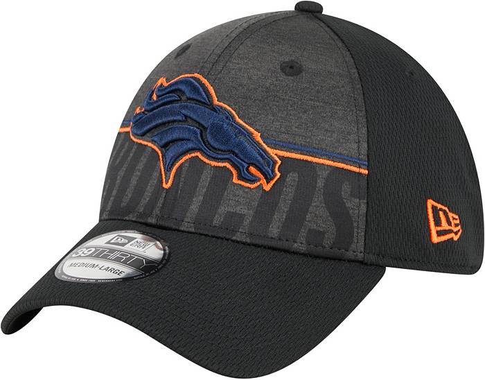 New Era Men's Denver Broncos Training Camp Black 39Thirty Stretch Fit Hat