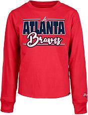 Women's Atlanta Braves Navy Oversized Spirit Jersey V-Neck T-Shirt  Atlanta  braves apparel, Atlanta braves shirt, Atlanta braves outfit