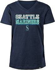 New Era / Youth Girls' Seattle Mariners Blue Tie Dye V-Neck T-Shirt