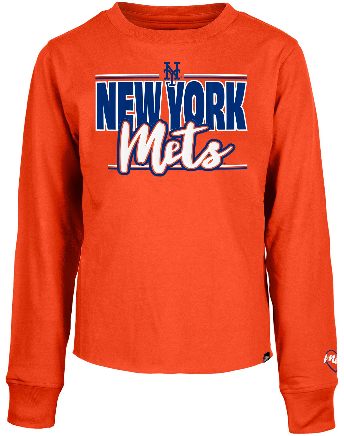 New Era Girl s New York Mets Orange Long Sleeve T Shirt