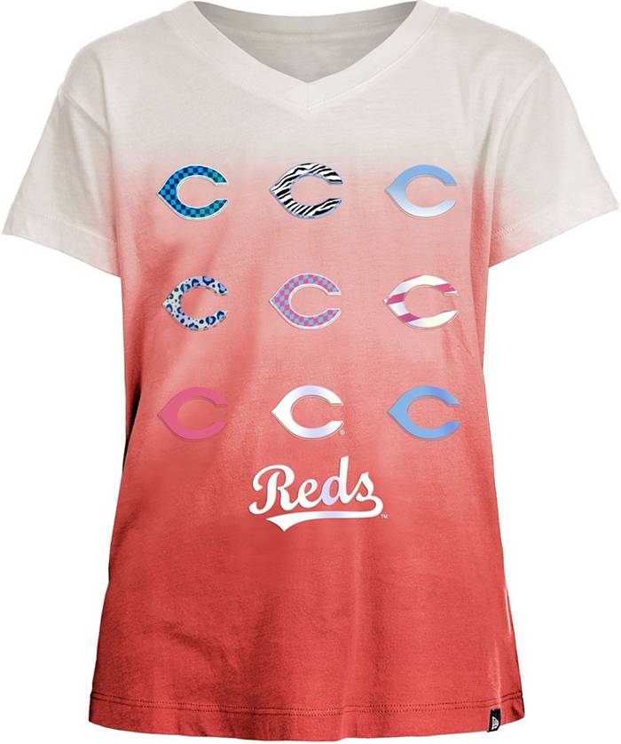 Lids Cincinnati Reds Youth V-Neck T-Shirt - White/Red