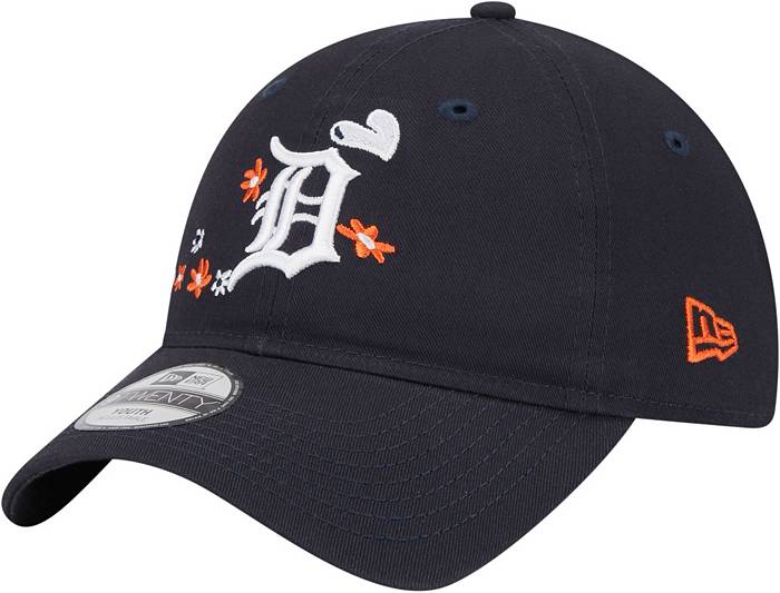 New Era Girls' Detroit Tigers Black 9Twenty Flower Adjustable Hat