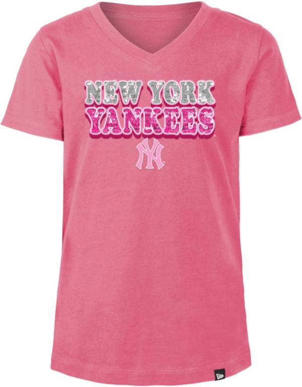 Pink yankees clearance shirt