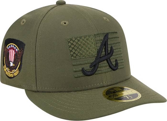 New Era Men's Armed Forces Day 2023 Atlanta Braves Olive Low Profile  59Fifty Fitted Hat