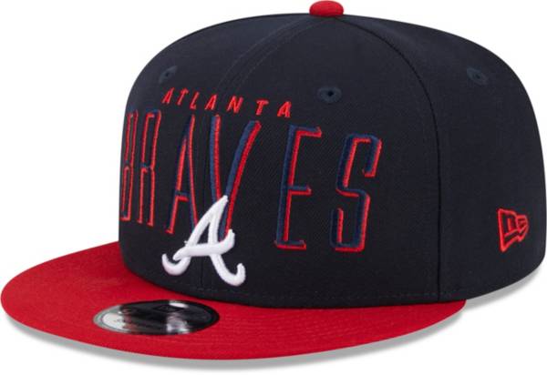 New Era Men s Atlanta Braves Navy 9Fifty Headline Adjustable Hat