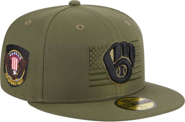 New Era Men's Armed Forces Day 2023 Milwaukee Brewers Olive 59Fifty Fitted Hat product image