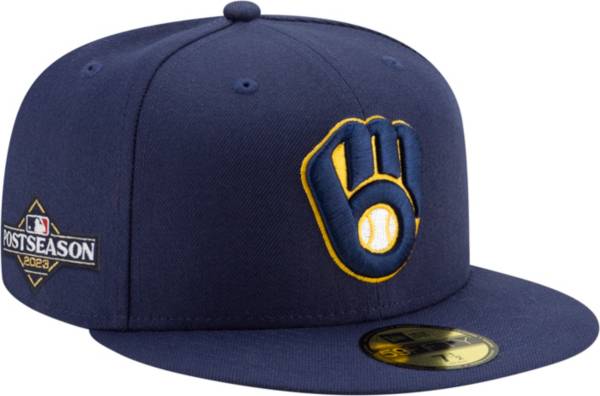 New Era Men's 2023 Postseason Milwaukee Brewers Navy 59Fifty Hat