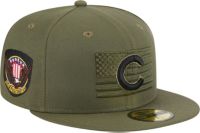 Men's Chicago Cubs New Era Olive Brushed Armed Forces T-Shirt