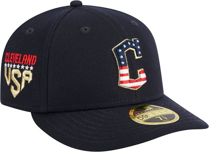 New Era Men's Fourth of July '23 Cleveland Guardians Navy Low Profile  9Fifty Fitted Hat