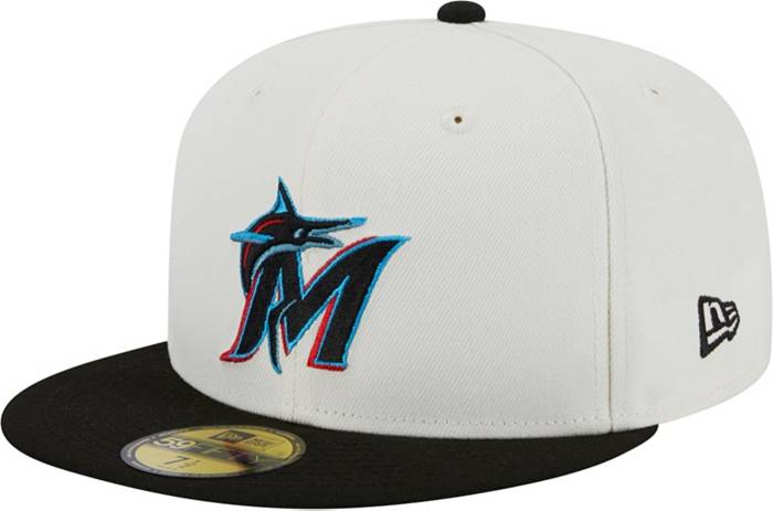 New Era Men's Miami Marlins Black 59Fifty Retro Fitted Hat