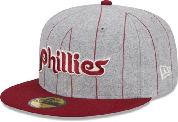 New Era Men s Philadelphia Phillies Red Heather Pinstripe 59Fifty