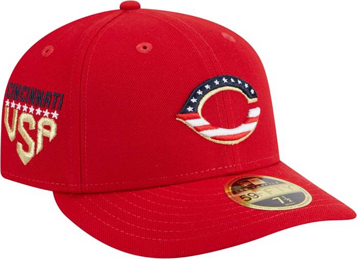 Cincinnati Reds New Era White Logo 59FIFTY Fitted Hat - Red